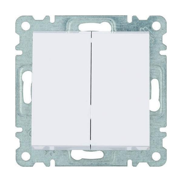 INTERRUPTOR DOBLE LUMINA2 BLANCO POLAR