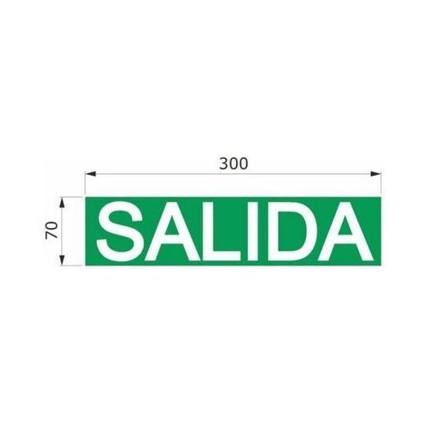 ROTULO NOVA SALIDA RECTANGULAR VERDE