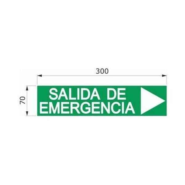 ROTULO NOVA SALIDA EMERGENCIA FLECHA RECTANGULAR VERDE