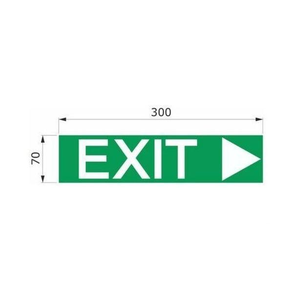 ROTULO NOVA EXIT FLECHA RECTANGULAR VERDE