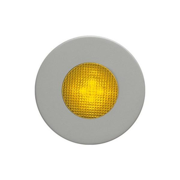 BALIZA LYRA R/A LED ÁMBAR DIFUSOR TRANSPARENTE 230 INOXIDABLE