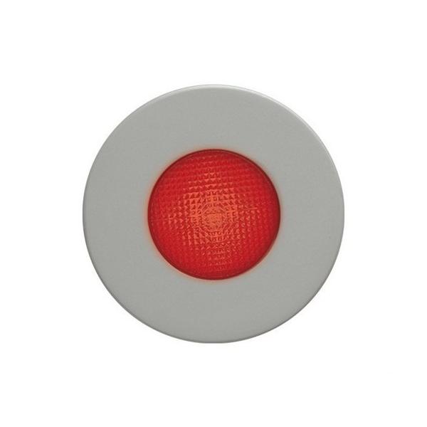 BALIZA LYRA R/R LED ROJO TRANSPARENTE 230 INOXIDABLE