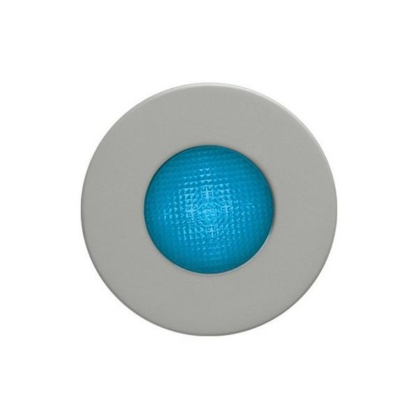 BALIZA LYRA R/Z LED AZUL DIFUSOR TRANSPARENTE 24 INOXIDABLE