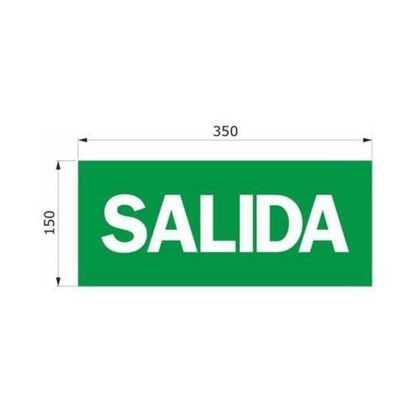 ROTULO GALIA SALIDA RECTANGULAR VERDE