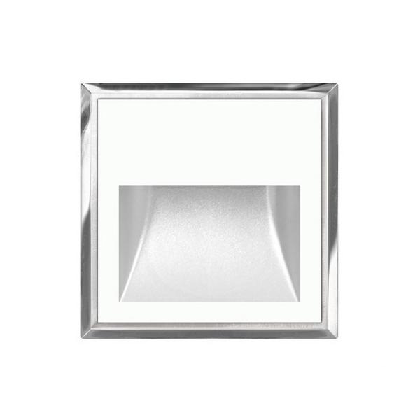 BALIZA LECU/C CC 230V BLANCO CÁLIDO DIFUSOR BLANCO/TRANSPARENTE CROMO