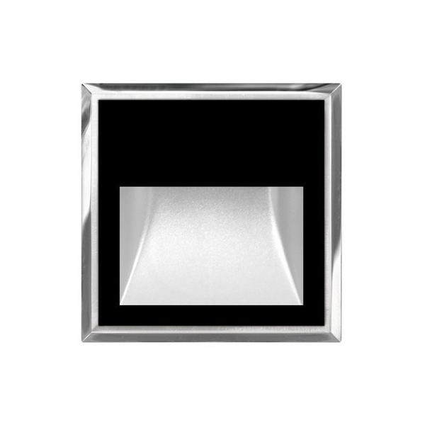 BALIZA LECU/C CC 24V BLANCO CÁLIDO 24V DIFUSOR NEGRO/TRANSPARENTE CROMO