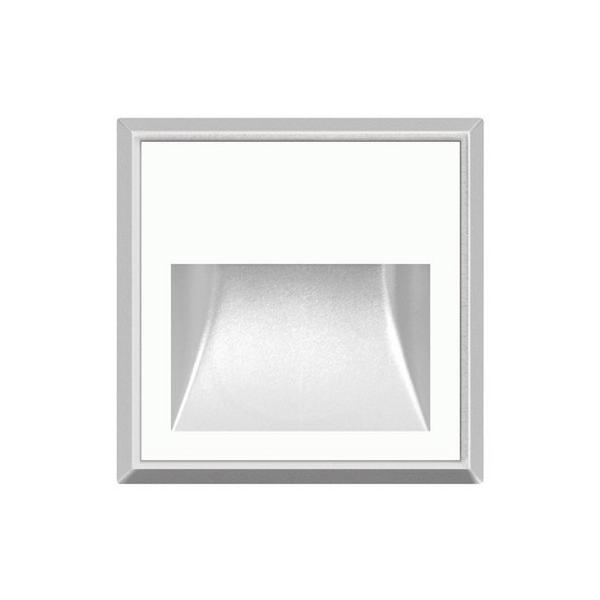 BALIZA LECU/C-CC 230V BLANCO CÁLIDO DIFUSOR BLANCO/TRANSPARENTE GRIS PLATA