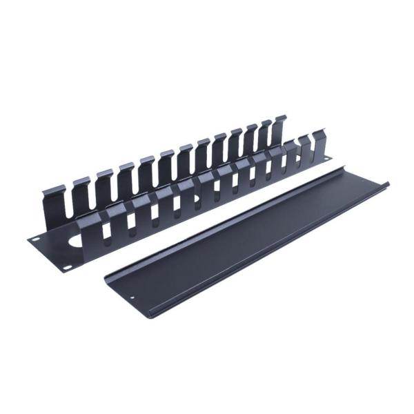 PANEL GUÍA CABLES HORIZONTAL CON TAPA (2 U)
