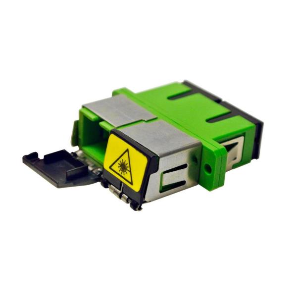 ADAPTADOR DOBLE SC/APC HEMBRA SC/APC HEMBRA CON TAPA AUTOBLOCANTE