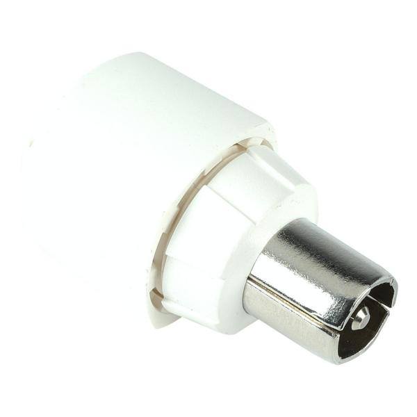 CONECTOR COAXIAL RECTO M BLANCO DIMETRO 9,5mm