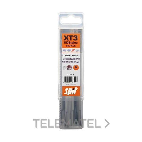 KIT 6 BROCAS XT3 SDS+ DIÁMETRO 6x160x100