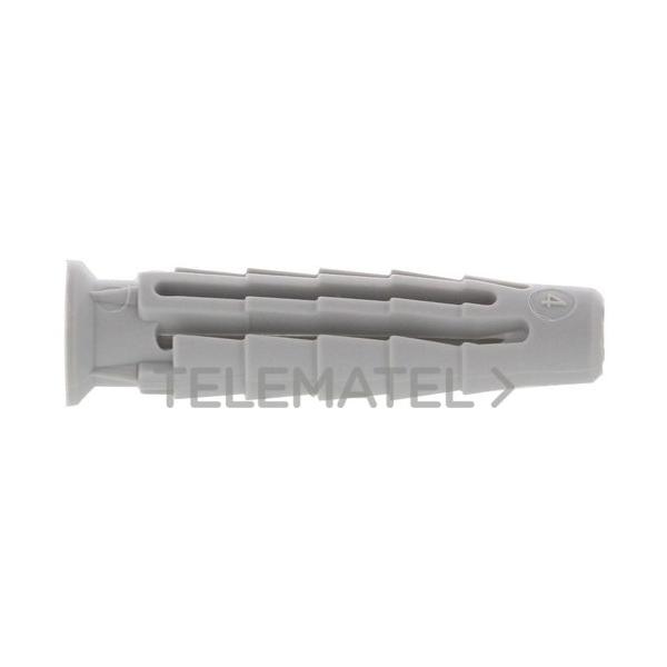 TACO NYLON PRO6 5x25 SIN TORNILLO GRIS (100u)