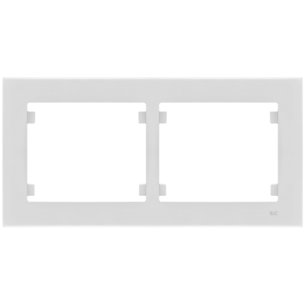 Iris Plus, marco 2 elementos horizontal, blanco polar