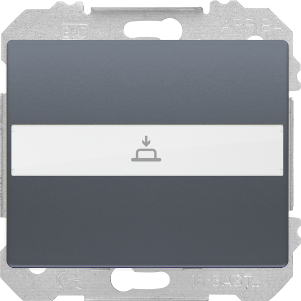 Iris, interruptor - conmutador para tarjeta con indicador luminoso, 1 microrruptor, acero neptuno 10 (