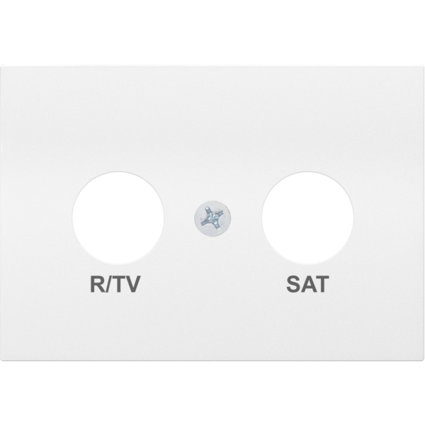 Coral, tapa r/tv-sat, blanco