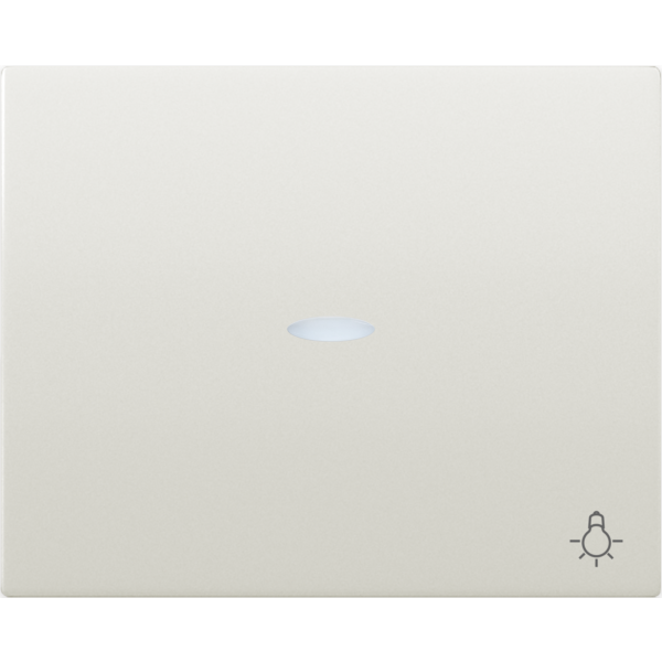 Mega, tecla pulsador luz, con señalizador, blanco satin