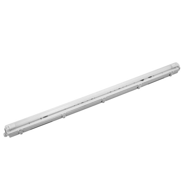 PANTALLA IP65 CABLEADA PARA TUBO LED 1x18W 1275x70x84 10 CLIPS