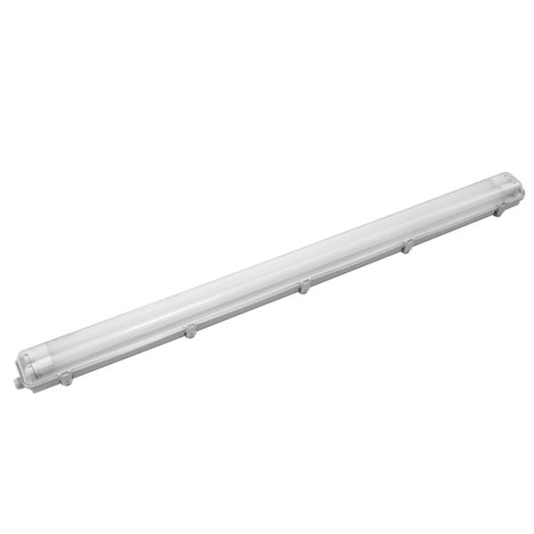 PANTALLA IP65 CABLEADA PARA TUBO LED 2x18W 1275x95x84 10 CLIPS