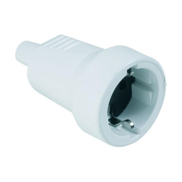 BASE MÓVIL PVC TOMA TIERRA SCHUKO 10/16A 250V BLANCO