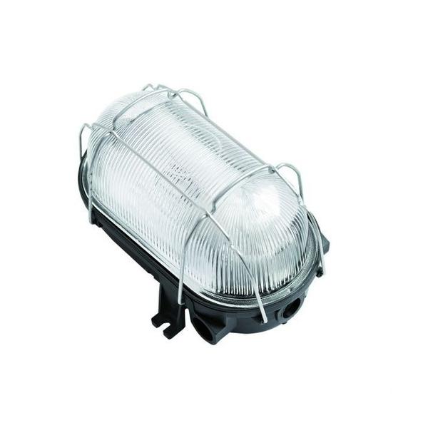 APLIQUE OVAL E27 IP44 CLASE 2 DESMONTABLE 100W GRIS