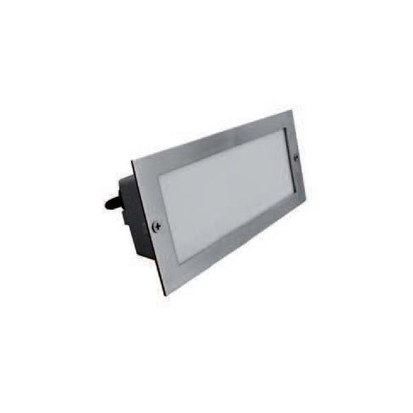 APLIQUE RECTANGULAR SEÑALIZACIÓN 220-240V 6500K ALUMINIO GRIS