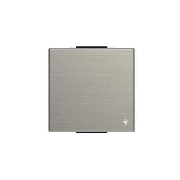 TECLA PULSADOR CON SÍMBOLO LUZ SKY NIESSEN ACERO INOXIDABLE ANTIHUELLA