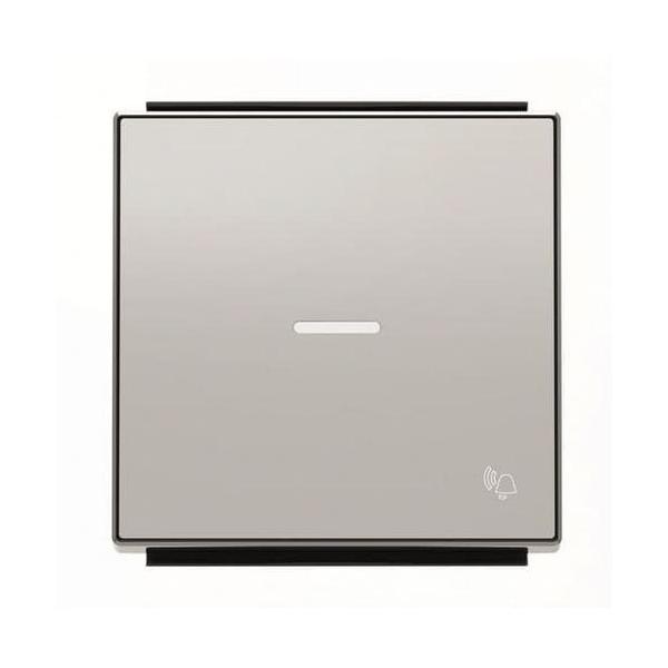 TECLA PULSADOR CON VISOR Y SÍMBOLO TIMBRE SKY NIESSEN PLATA