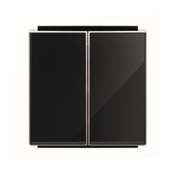 TECLA DOBLE INTERRUPTOR CONMUTADOR SKY NIESSEN CRISTAL NEGRO