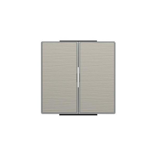 TECLA DOBLE INTERRUPTOR CONMUTADOR SKY NIESSEN ACERO INOXIDABLE ANTIHUELLA