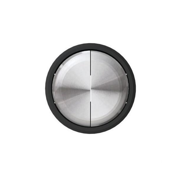 TECLA DOBLE INTERRUPTOR CONMUTADOR SKYMOON CRISTAL NEGRO