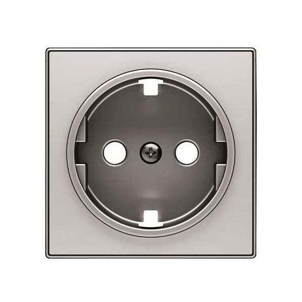 TAPA BASE ENCHUFE SCHUKO TT LATERAL SKY NIESSEN ACERO INOXIDABLE ANTIHUELLA