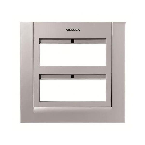 PLACA EMBELLECEDORA PARA 12 MÓDULOS CON CENTRALIZACIÓN DE MANDO ZENIT PLATA