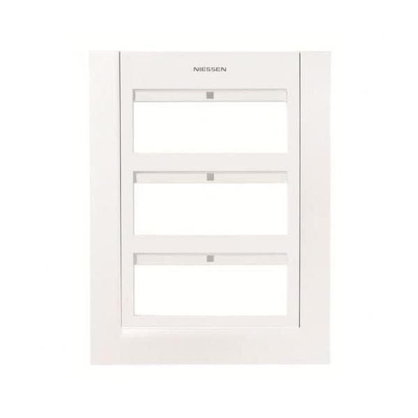 PLACA EMBELLECEDORA PARA 18 MÓDULOS CON CENTRALIZACIÓN DE MANDO ZENIT BLANCO