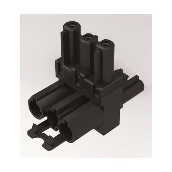 DERIVADOR EN T PARA CONECTOR RÁPIDO NEGRO