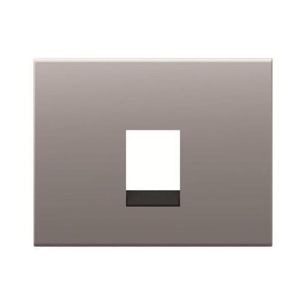 TAPA TOMA DE TELÉFONO/INFORMÁTICA OLAS ACERO PERLA