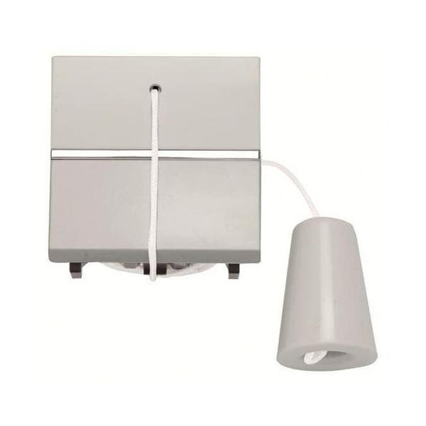 PULSADOR TIRADOR CON 2 MÓDULOS ZENIT PLATA