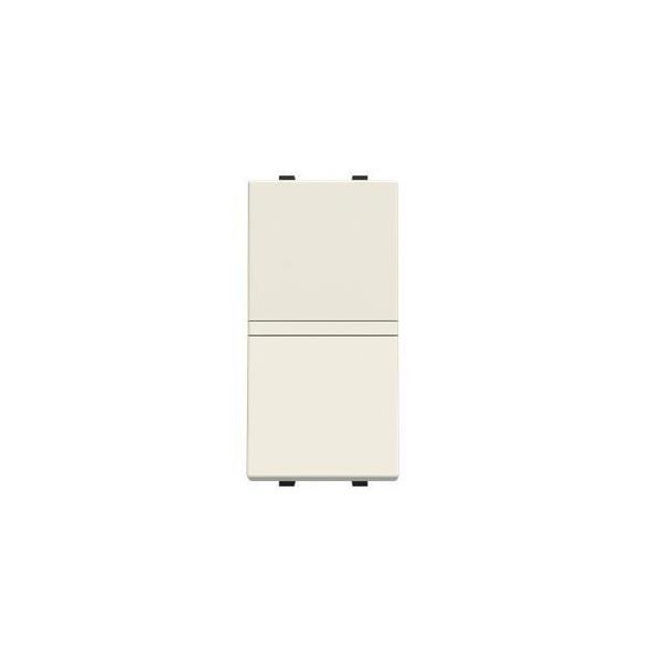 INTERRUPTOR MONOPOLAR 1 MÓDULO ZENIT BLANCO CON EMBELLECEDOR EN BLANCO