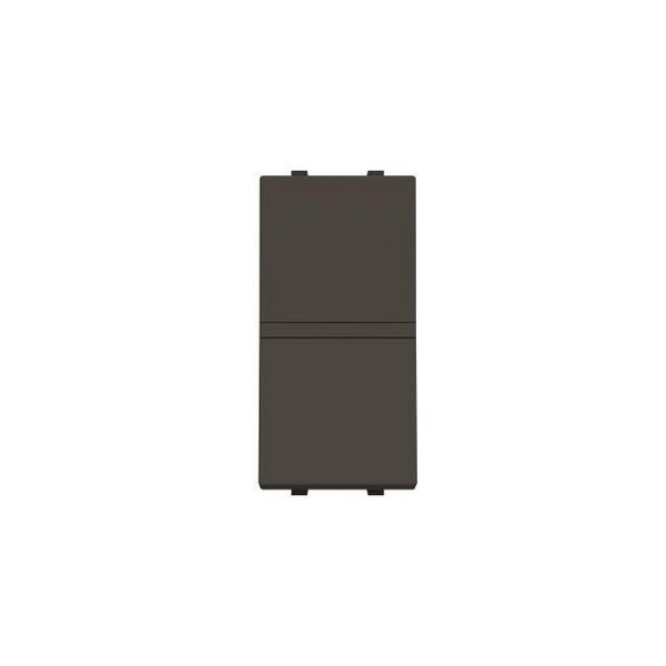 CONMUTADOR 1 MÓDULO ZENIT ANTRACITA CON EMBELLECEDOR EN ANTRACITA