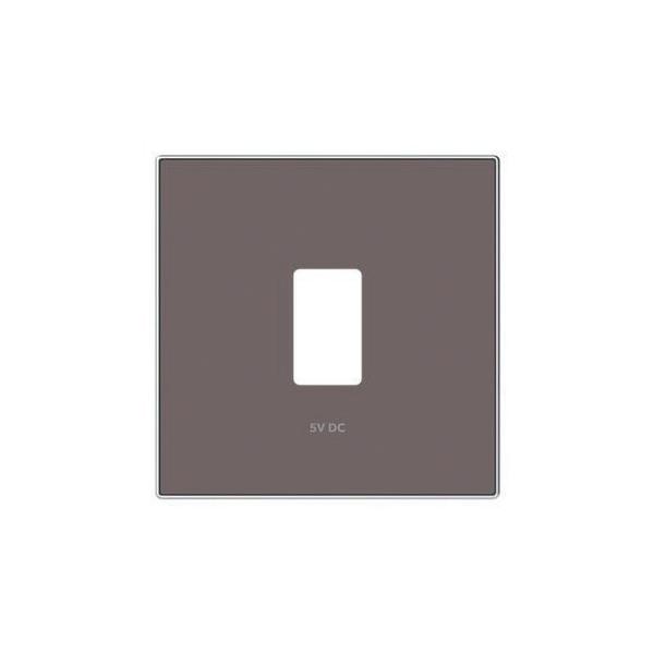 TAPA CARGADOR USB SIMPLE TAUPÉ