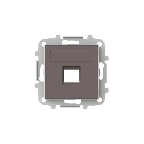 TAPA 1 CONECTOR CON PERSIANA SKY NIESSEN TAUPÉ