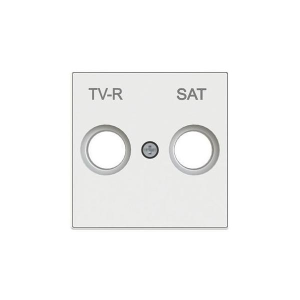 TAPA TOMA TV+R/SAT SKY NIESSEN ZENIT BLANCO CON EMBELLECEDOR EN BLANCO