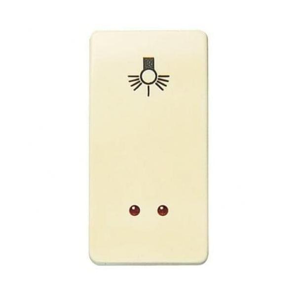 PULSADOR LUZ CON VISOR STYLO BLANCO MARFIL