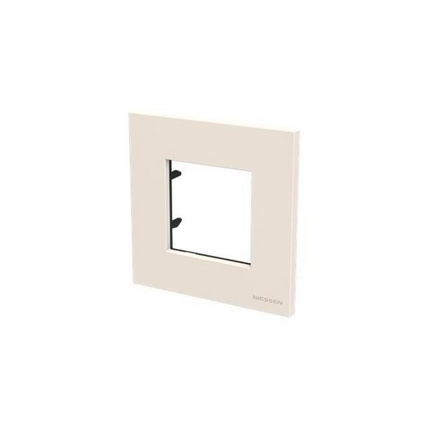 PLACA SIN GARRAS DE 2 VENTANAS VERTICALES STYLO BLANCO MARFIL