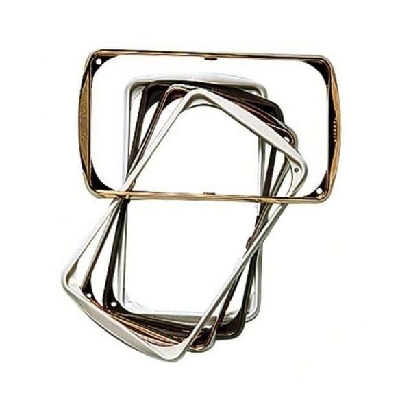 MARCO EMBELLECEDOR PLACA CON 3 MÓDULOS STYLO BLANCO ALPINO