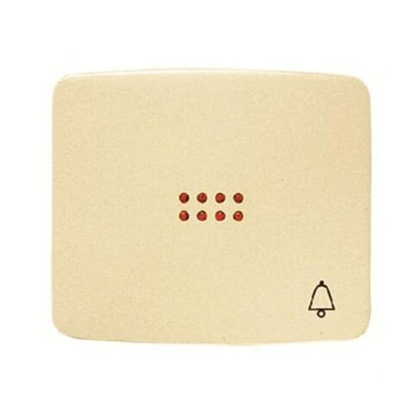 TECLA PULSADOR CON VISOR Y SÍMBOLO TIMBRE ARCO BLANCO MARFIL