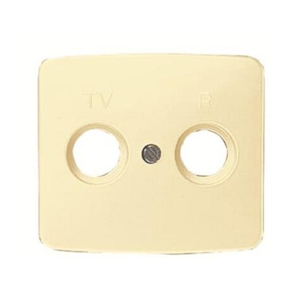 TAPA TOMA TV/R ARCO BLANCO MARFIL