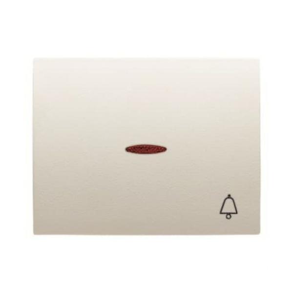 TECLA PULSADOR CON VISOR Y SÍMBOLO TIMBRE OLAS BLANCO JAZMÍN