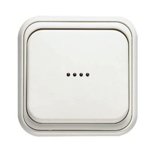 INTERRUPTOR MONOPOLAR CON ORIENTACIÓN NOCTURNA OVER BLANCO