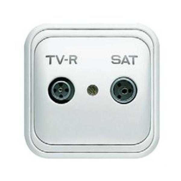 TOMA TV-R/SAT ÚNICA OVER BLANCO