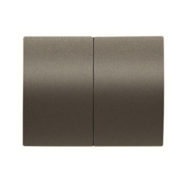 TECLA DOBLE INTERRUPTOR CONMUTADOR OLAS ACERO PERLA